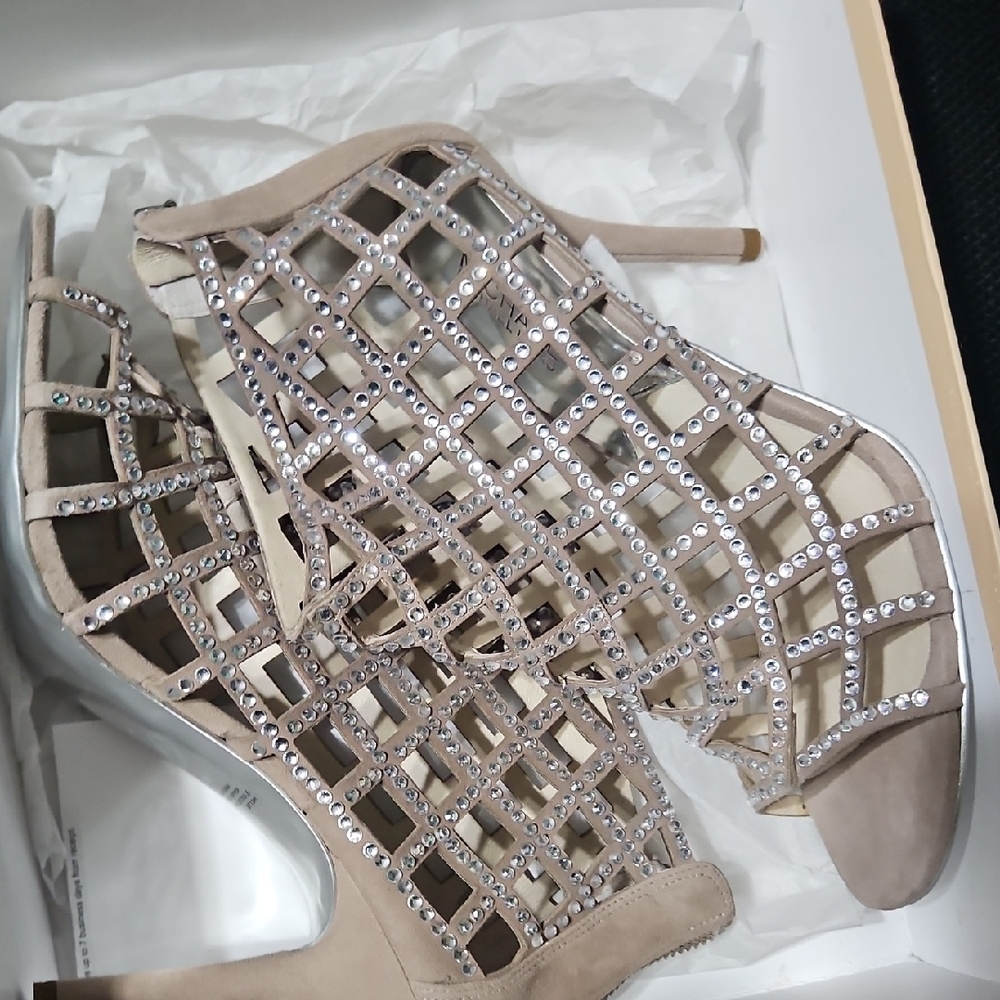 Michael Kors Beige Rhinestone Heels